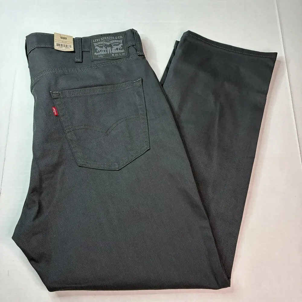 Levi's 541 Athletic Taper Jeans Men's Size 40x30 Gray Cotton Stretch Sits Waist